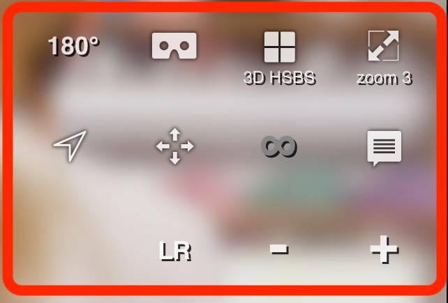 VRゴーグル使用時のVRPlayer設定部分の拡大画像
